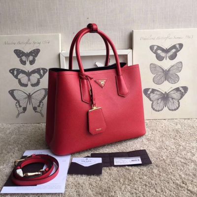 Prada Red Saffiano Double Medium Bag LDBS244844 https://www.ldbbags.com/image/catalog/prada/Prada-Red-Saffiano-Double-Medium-Bag-4046.jpg https://www.ldbbags.com/prada-red-saffiano-double-medium-bag-ldbs244844